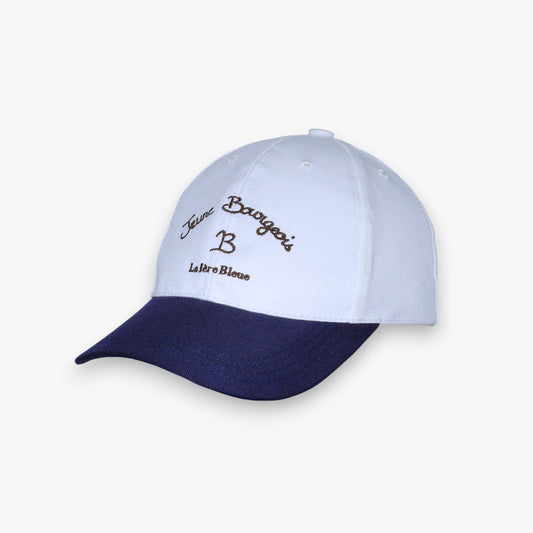 LA IÈRE BLEUE- CASQUETTE ÉCRUE/ BLEUE ET MARRON